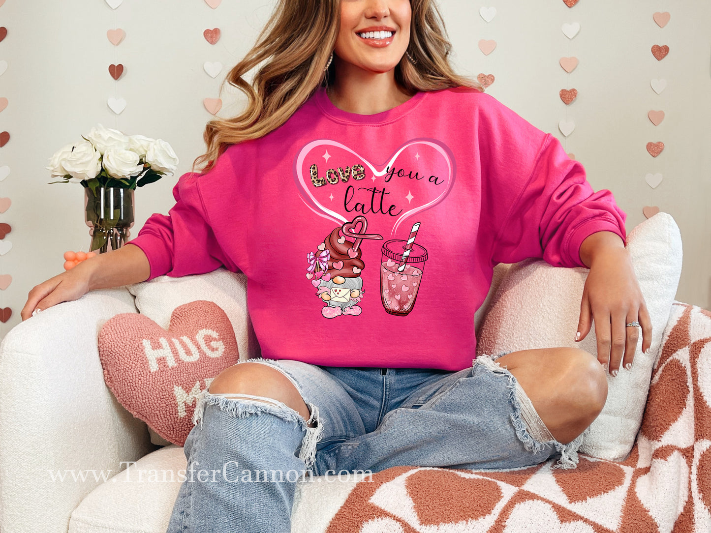 Love You Latte DTF Transfer