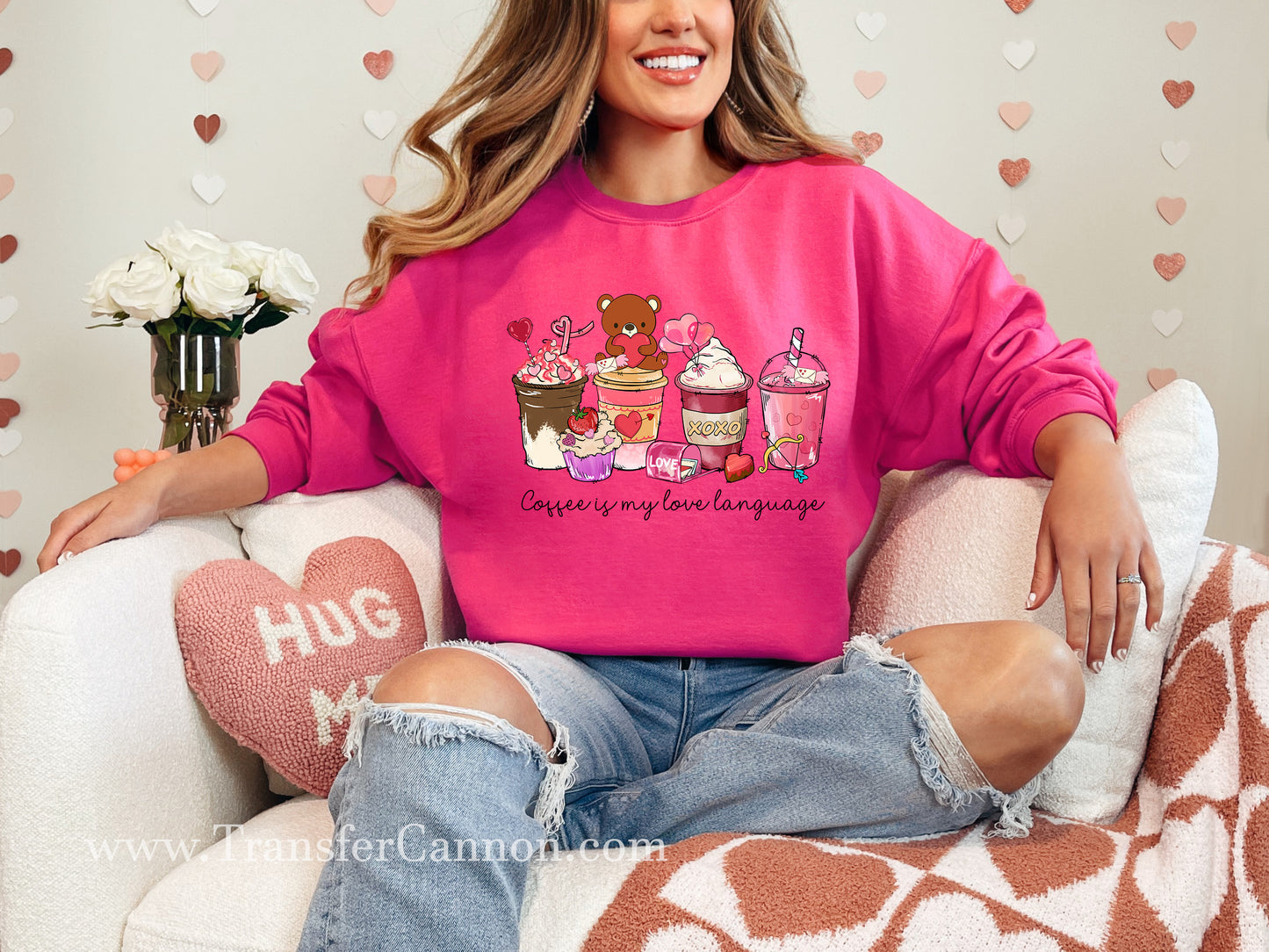 Xoxo Love Coffee Is My Love Language DTF Transfer