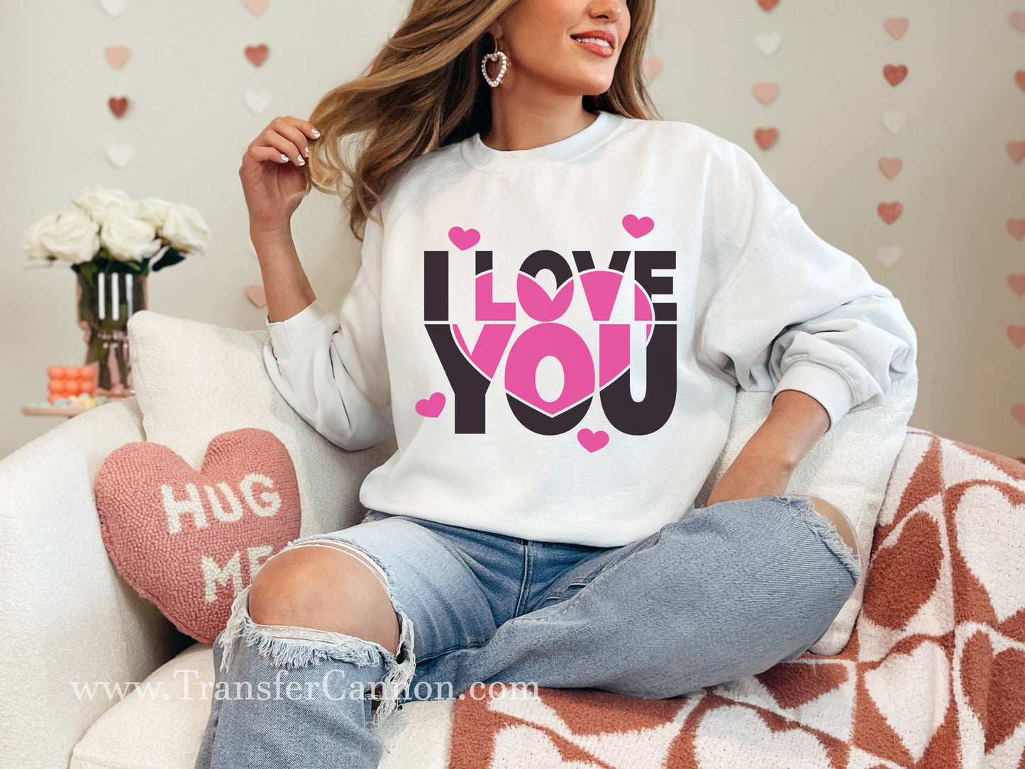 I Love You DTF Transfer