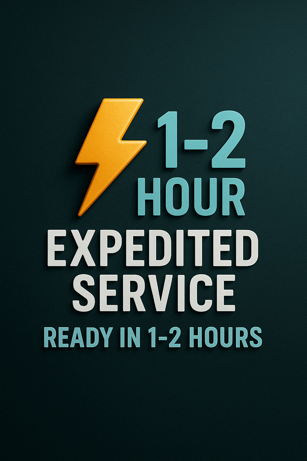 π Expedited Rush Service (1-2 Hour Turnaround)