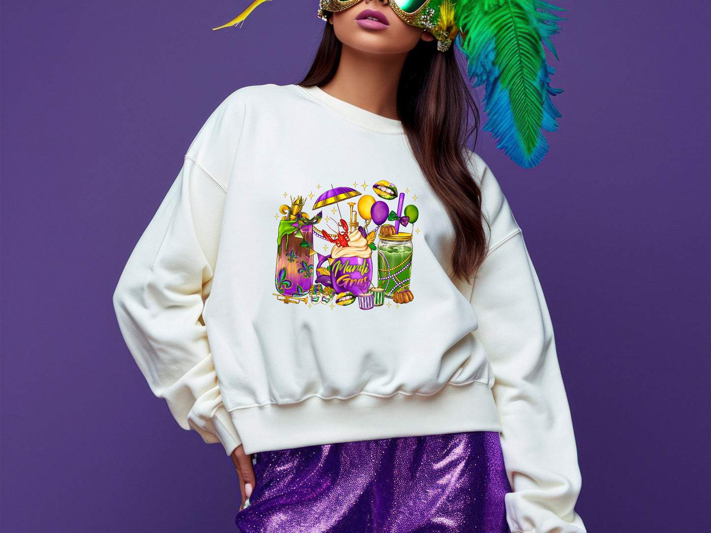 Mardi Gras Coffee Cups
