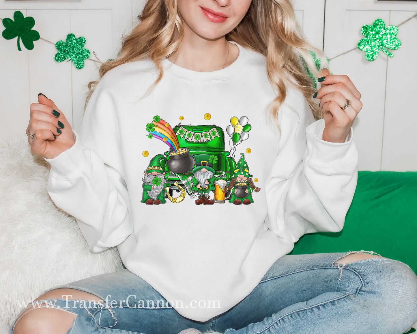 St. Patricks Day Truck Gnome