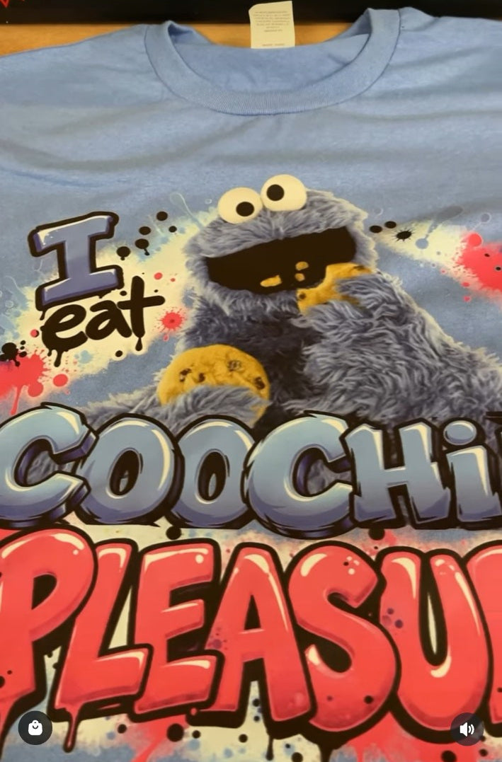 Sky blue viral graphic tee as shown in Transfer Cannon Instagram video