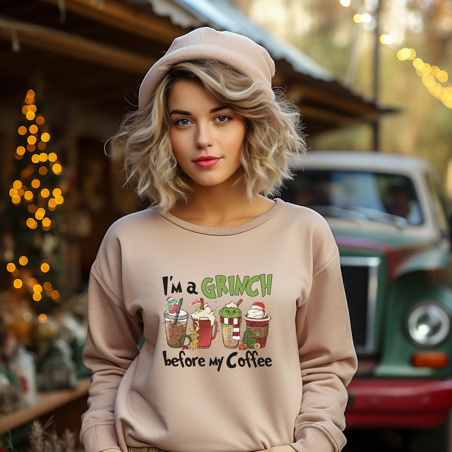 Grinch Before My Coffee DTF Transfer