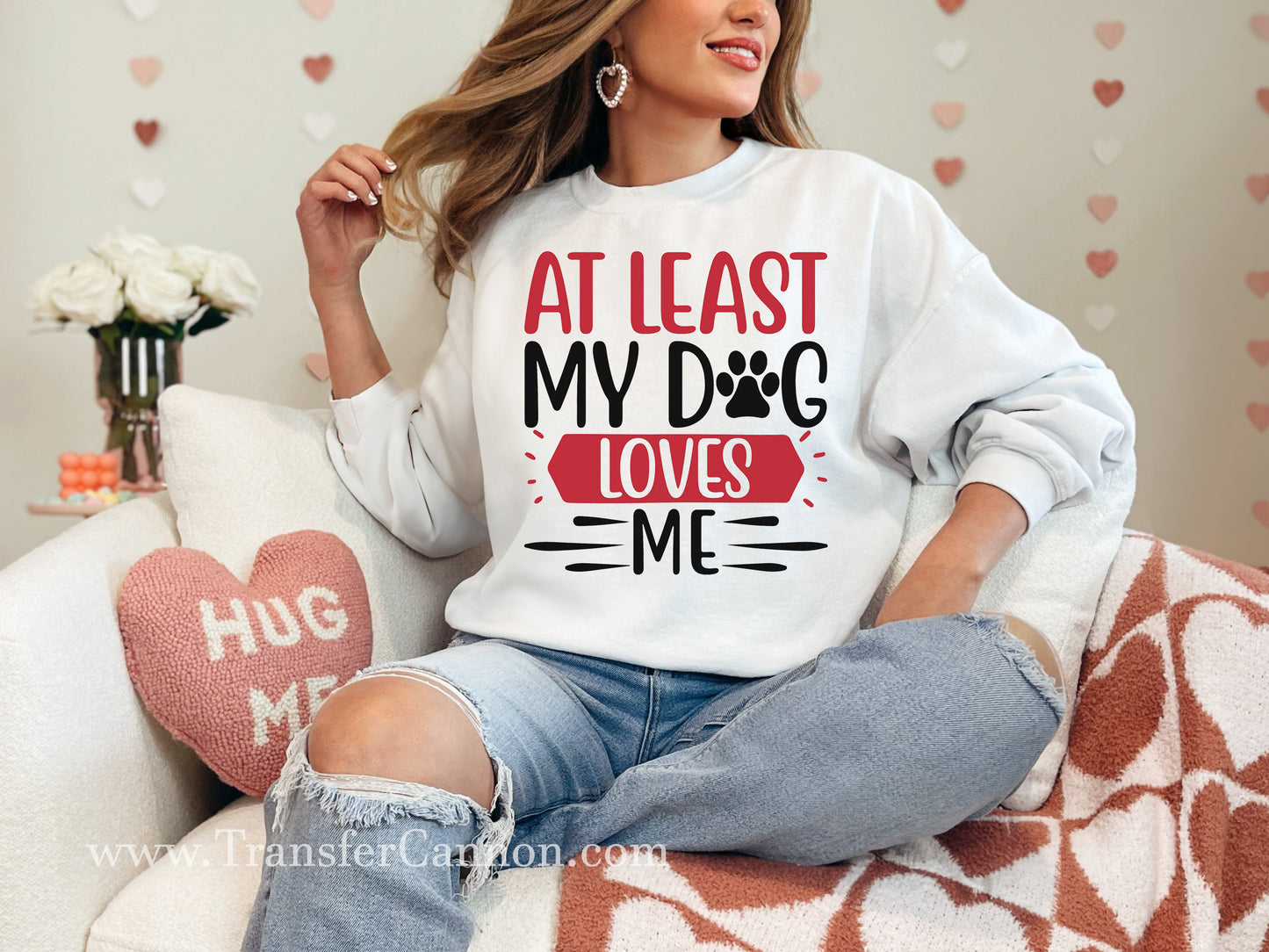 At Least My Dog Loves Me DTF Transfer