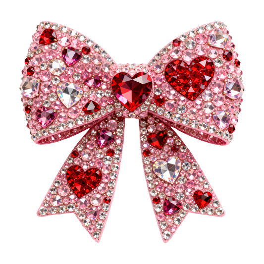 BLING BOW VALENTINE DTF TRANSFER 11.40" Wide (Copy)