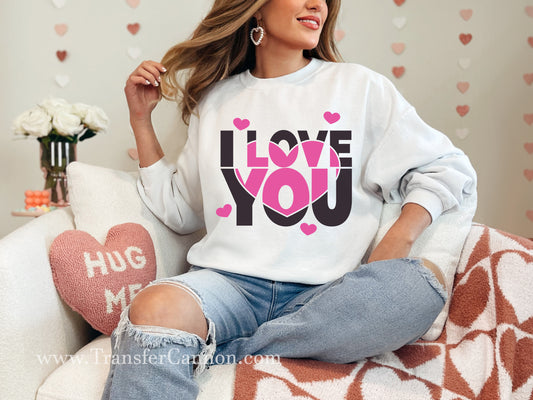 I Love You  DTF Transfer