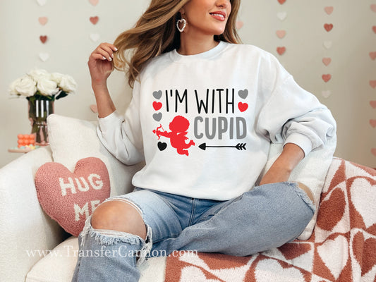 I'm With Cupid DTF Transfer