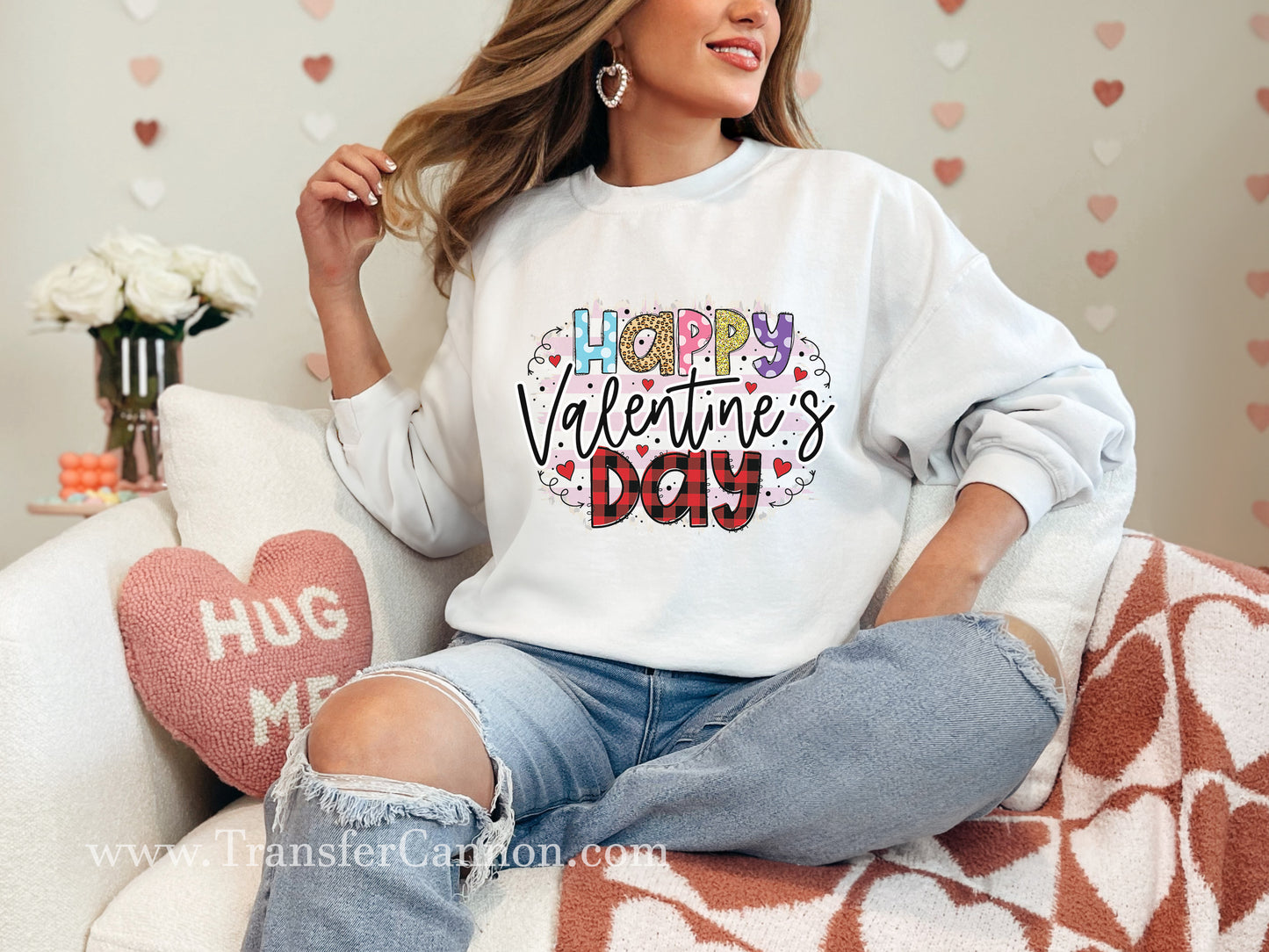 Happy Valentine's Day DTF Transfer