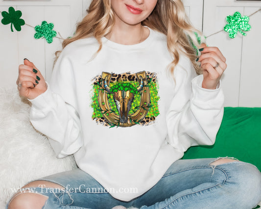 St. Patricks Day Boho Skull
