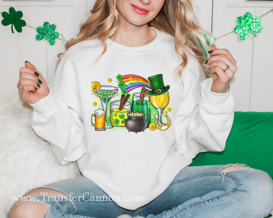 St. Patrick's Day wine glasses