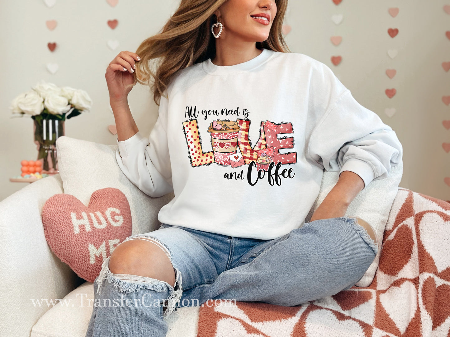 All You Need Is Love And Coffee DTF Transfer